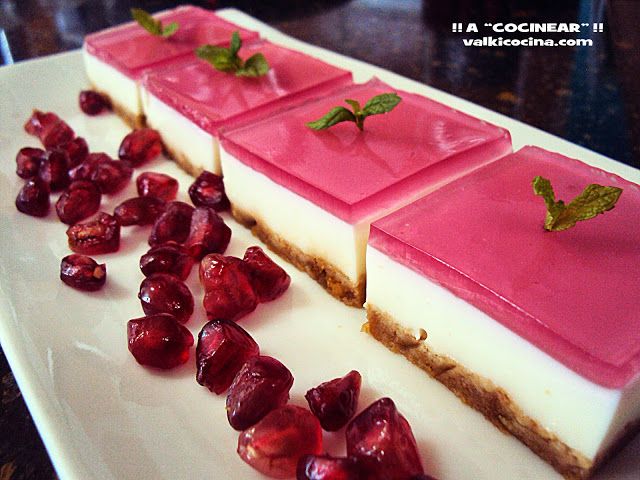 mini cheese cakes con gelatina de frambuesa